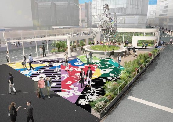 「Shinjuku East Square」是松山又一個充滿野心的公共藝術項目。（照片由藝術家提供）