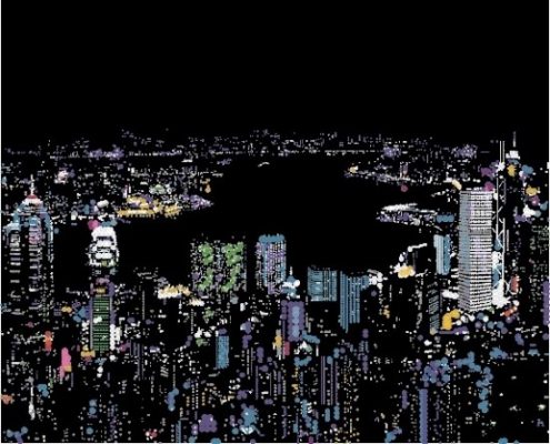 大村雪乃過往曾以香港太平山著名夜景及彌敦道霓虹招牌為作品主題，是次活動，這兩幅經典作品以發光燈箱製作，凸顯香港聞名中外的繁華夜景。